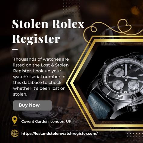 how not to buy a stolen rolex|rolex database of stolen watches.